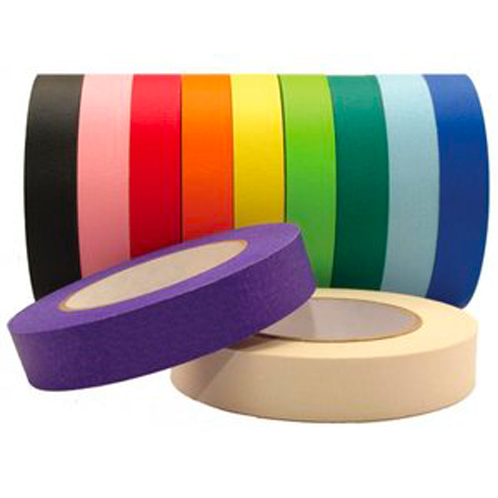 1" x 55 YDS Masking Tape - 11 Pack Assorted Colors