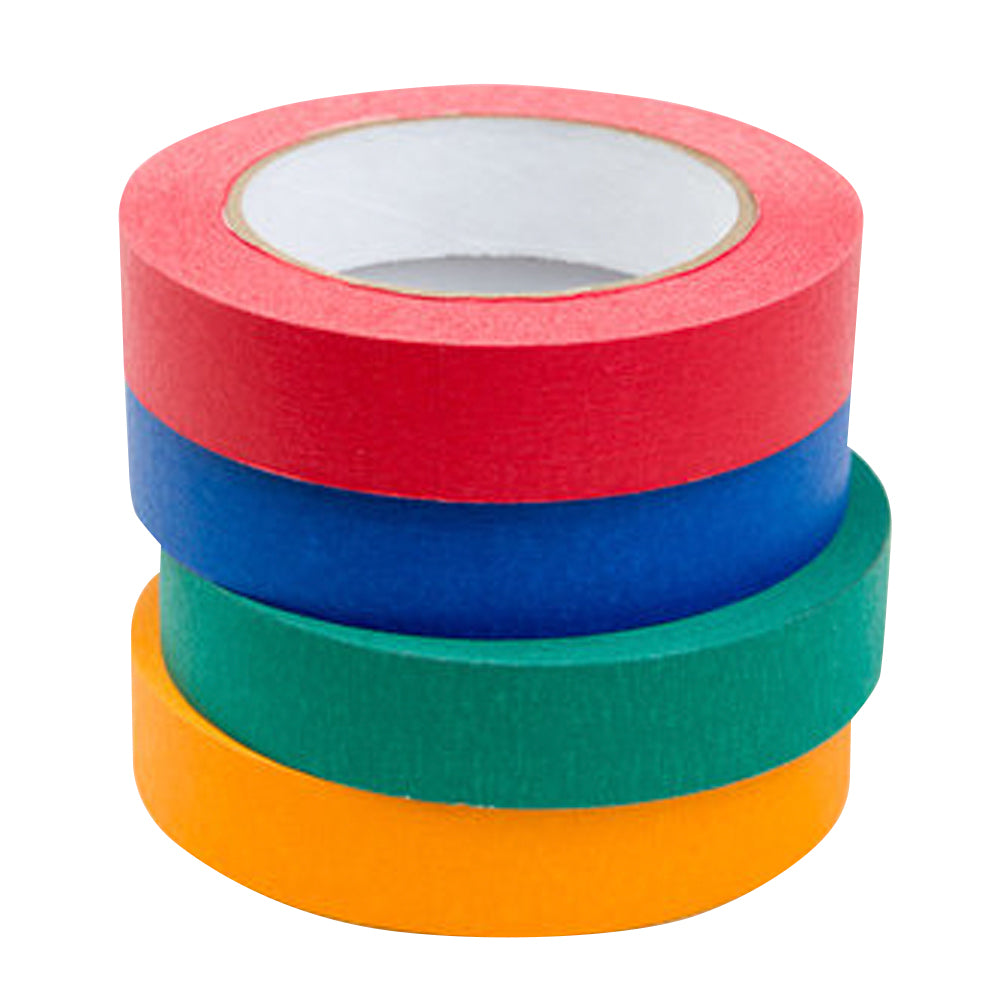 1" x 55 YDS Masking Tape - 4 Pack Assorted Bright Colors