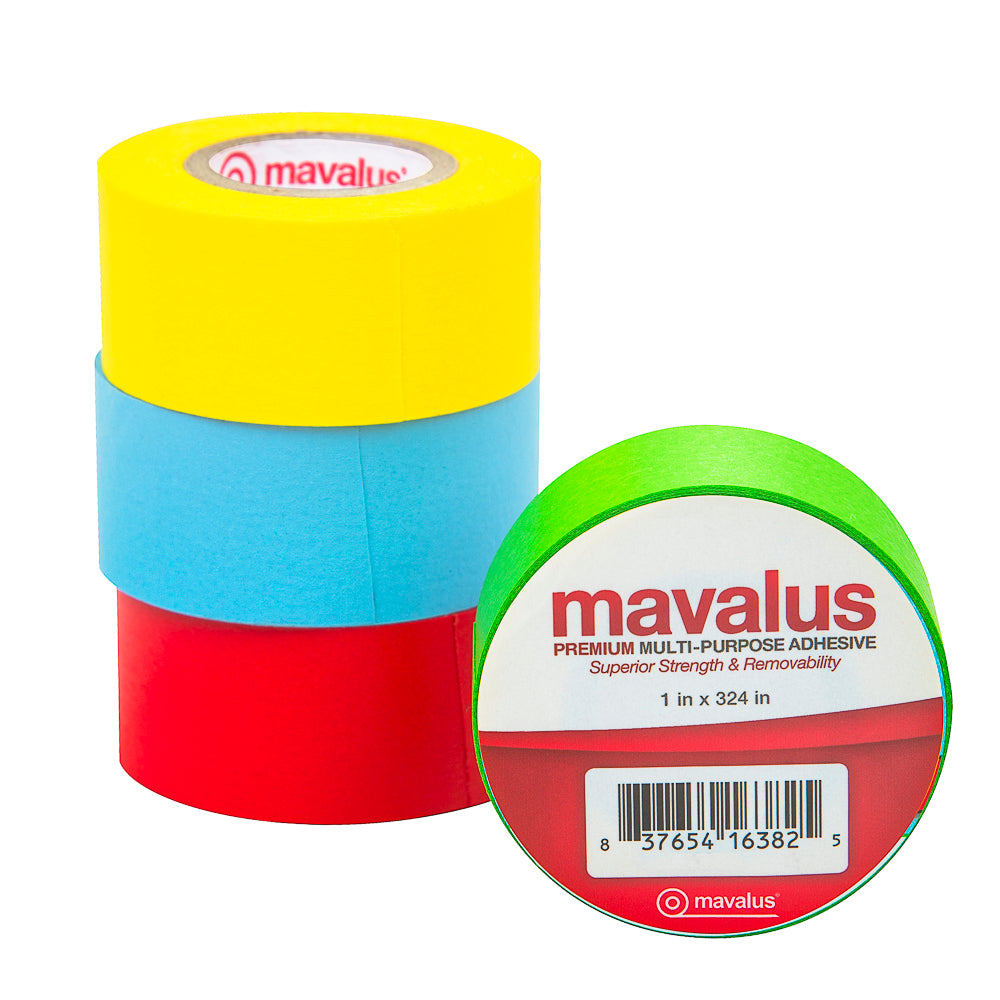 1 x 55 YDS Masking Tape - 11 Pack Assorted Colors – Mavalus